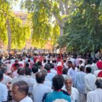 राम झरोखा मंदिर जमीन विवाद में कांग्रेस का विशाल धरना प्रदर्शन, बोले संयम लोढ़ा।